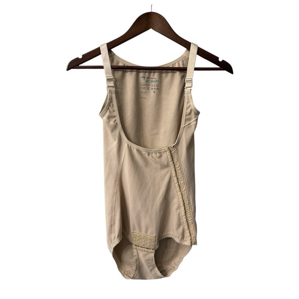 Marena Recovery post op compression bodysuit women's medium tan adjustable SPOTS